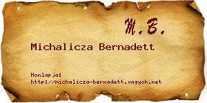 Michalicza Bernadett névjegykártya